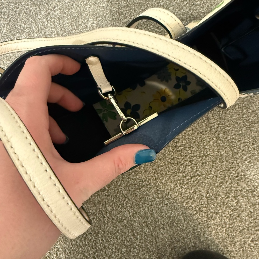Kate Spade Floral Tote in Blue, Yellow, and Cream - Picture 2 of 6